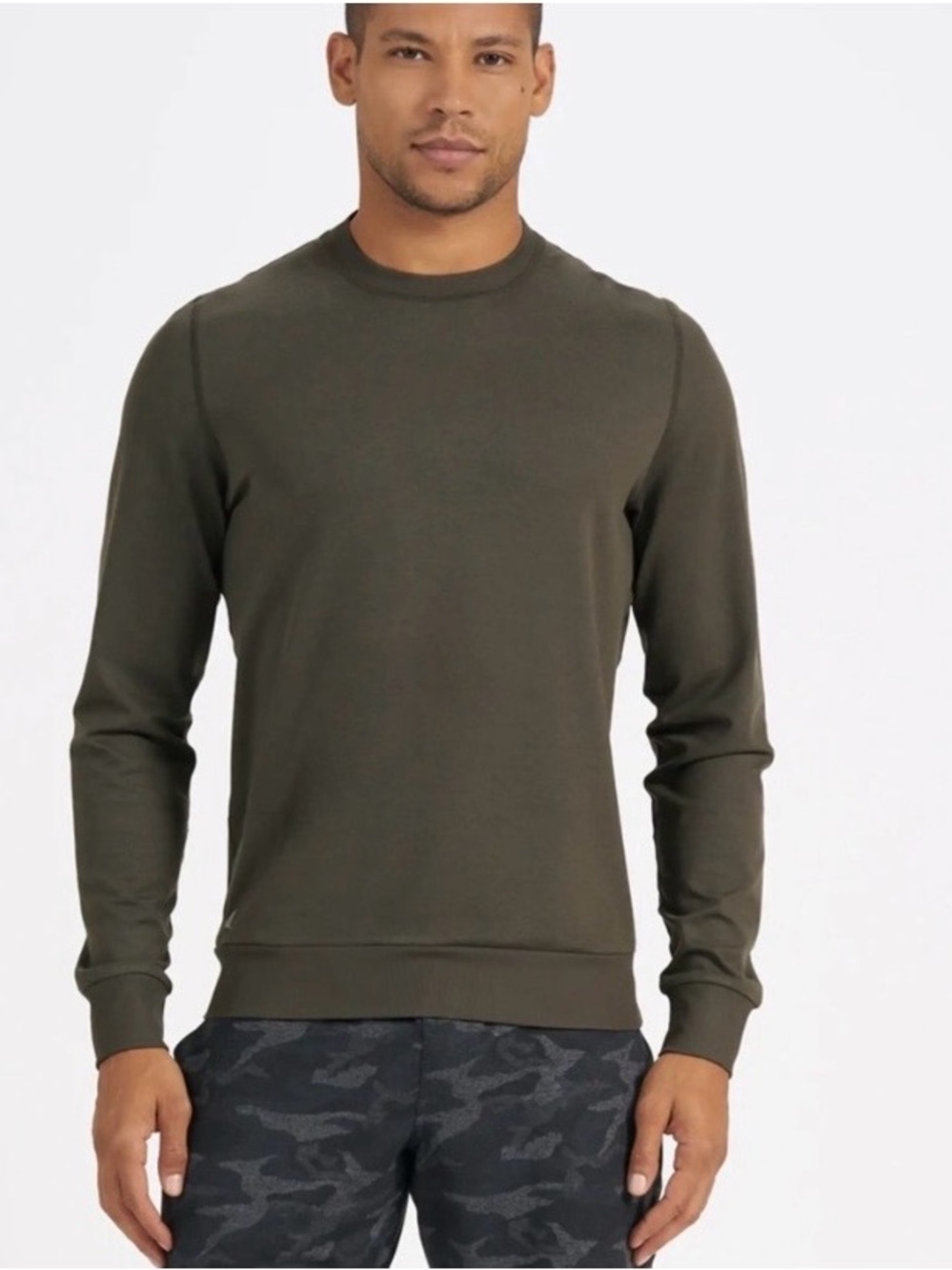 Vuori Pronto Performance Crew V224, Oregano Heather, Size Medium